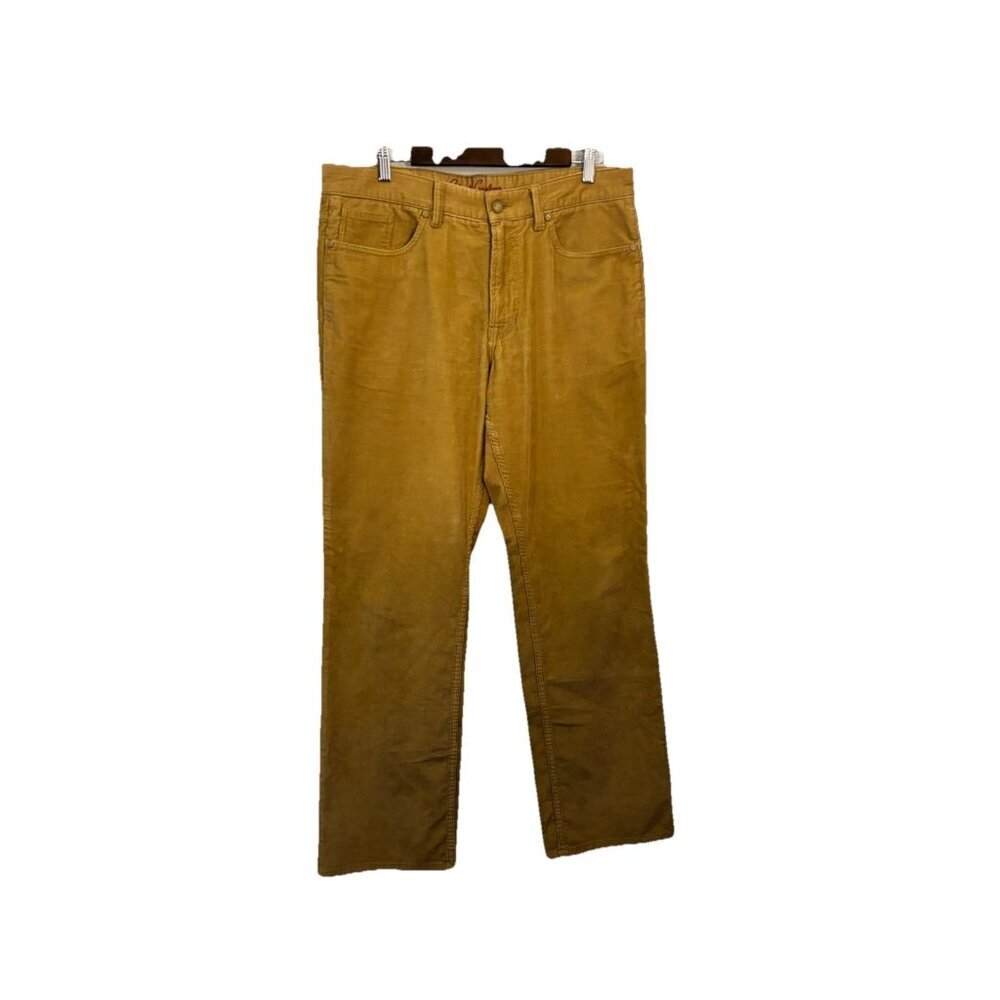 Robert Graham Corduroy Camel Color Classic Yates Pants Men 34 preppy academia